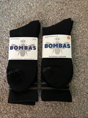 Bombas Black Men's Crew Socks - Pack of three